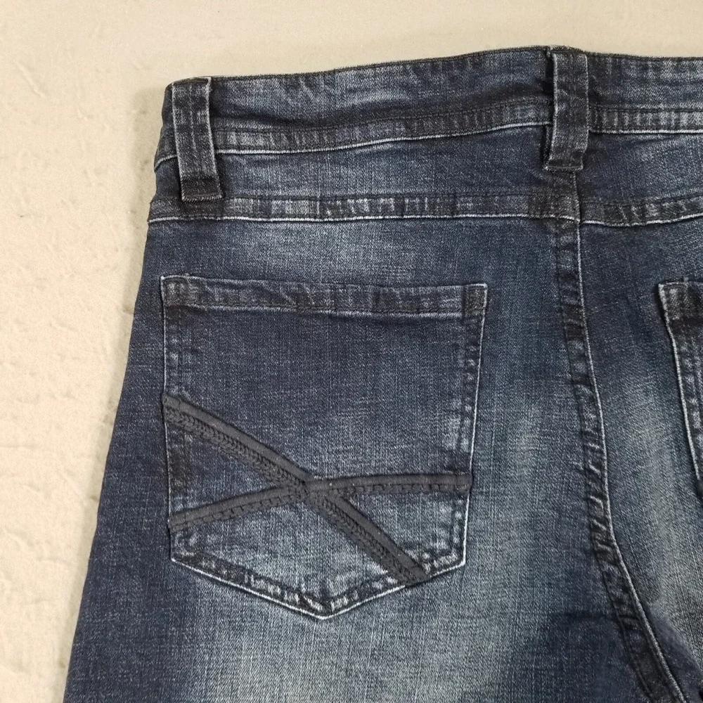 TK Axel jeans men's 36x32 Slim bootcut blue stretch denim pants retro Y2K